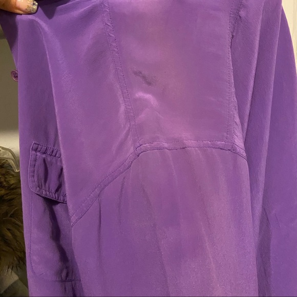 Peaches and Smith Vintage Purple Silk Button Down - Picture 4 of 4